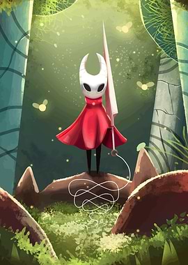 Hollow Knight in Forest Digital Art