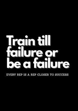 Train till failure or be a failure