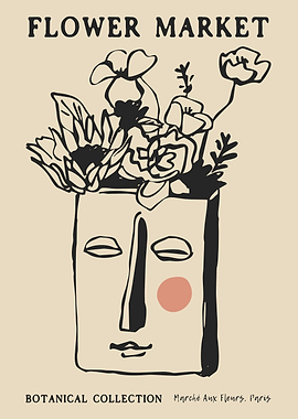 Flower Market Botanical Collection Art Print