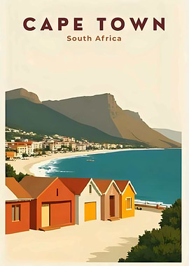 Cape Town, South Africa Travel Poster