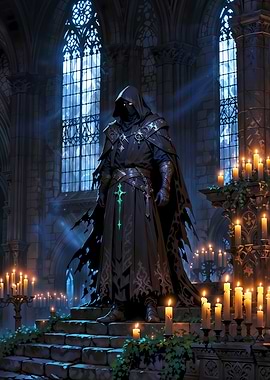 Midnight Sentinel in the Sanctum