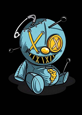 Voodoo Doll Cartoon Illustration
