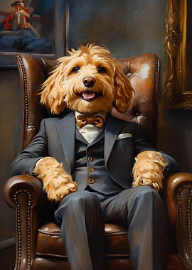 Dog in Suit Portrait