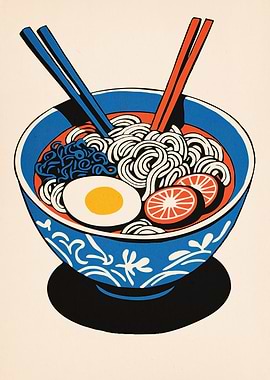 Colorful Ramen Bowl