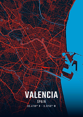 Valencia City Map