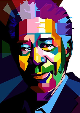 Morgan Freeman Pop Art Portrait