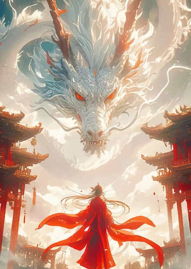 Dragon Woman Red Robe