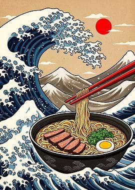 Ramen Bowl Great Wave