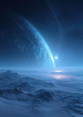 Blue Planet Mountainous Landscape