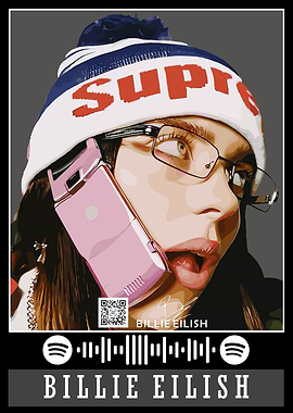 Billie Eilish Portrait vector art