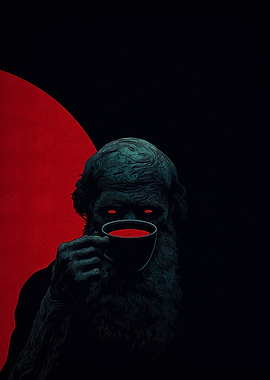 Dark Creature Drinking Red Liquid