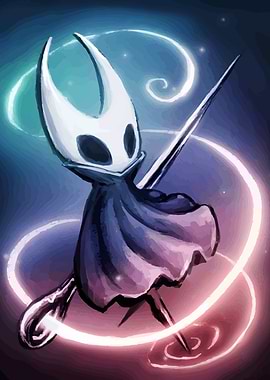 Hollow Knight character with swirling energy