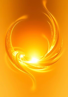 Abstract Golden Light Swirl