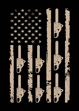 American Flag Chainsaw
