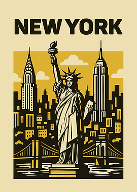 New York City Skyline Illustration