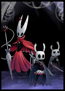 Hollow Knight characters illustration