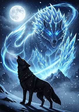 Winter Wolves and Moonlit Majesty