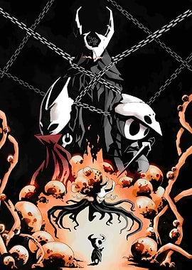 Hollow Knight characters digital art