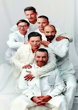 Rammstein band portrait in white