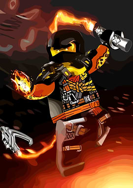 Lego Ninjago Kai Fire Digital Art