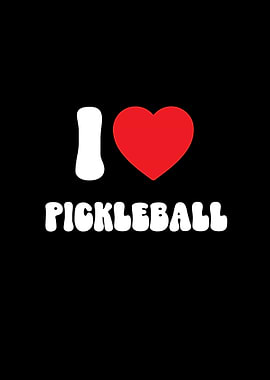 I Love Pickleball Sport Graphic