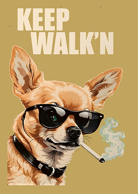 Cool Chihuahua Smoking Cigarette Art