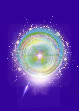 Abstract Light Burst on Purple Background