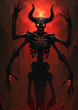 Four-Armed Demon in Red Haze