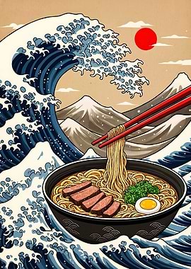 Ramen Bowl Great Wave