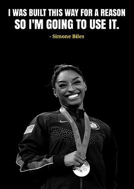 Simone Biles Inspirational Quote Poster