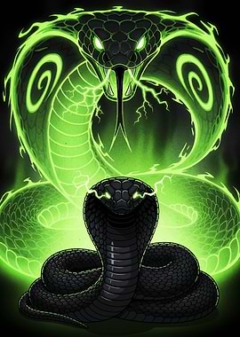 Two Cobras with Green Energy