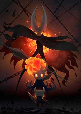 Hollow Knight characters digital art