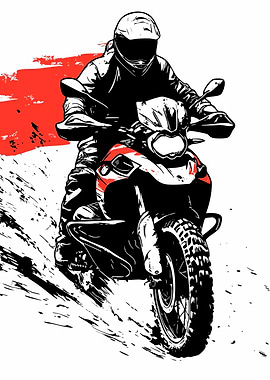 Motorcycle Rider Illustration