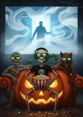 Halloween Movie Night with Monsters