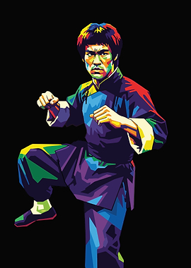 Bruce Lee Pop Art Illustration