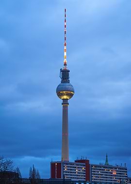 Berlin TV Tower at Dusk