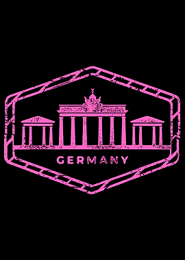 Germany Berlin Landmark Pink Stamp