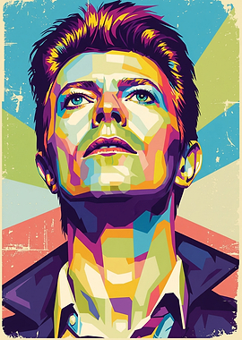 David Bowie Pop Art Portrait