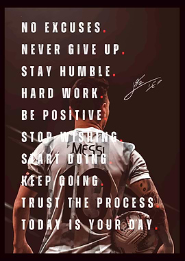 Motivational Messi Poster
