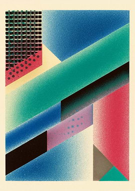 Abstract Geometric Composition with Grainy Texture