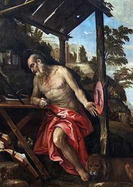 Saint Jerome in the Wilderness Painting