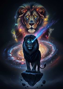 Cosmic Lions: Celestial Guardians