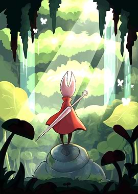 Hornet in Greenpath - Hollow Knight