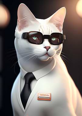 Business Cat Portrait