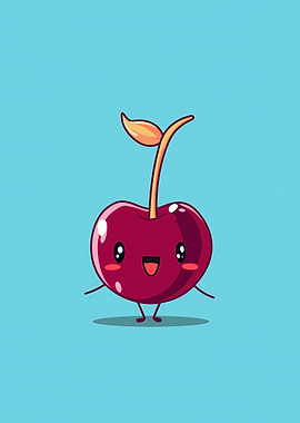 Cute Cartoon Cherry