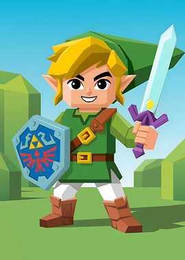Link from Legend of Zelda Illustration