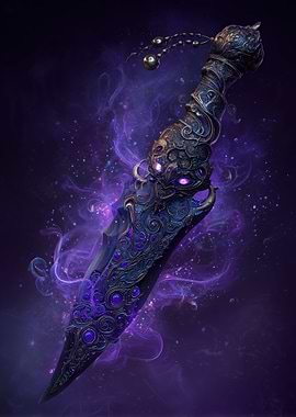 Ornate Purple Dagger