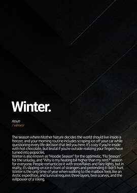 Winter Definition Text Art