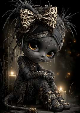 Leopard Mummy Voodoo Doll