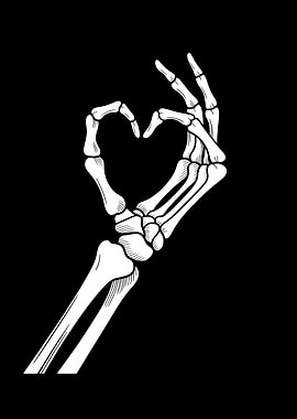 Skeleton Heart Hands